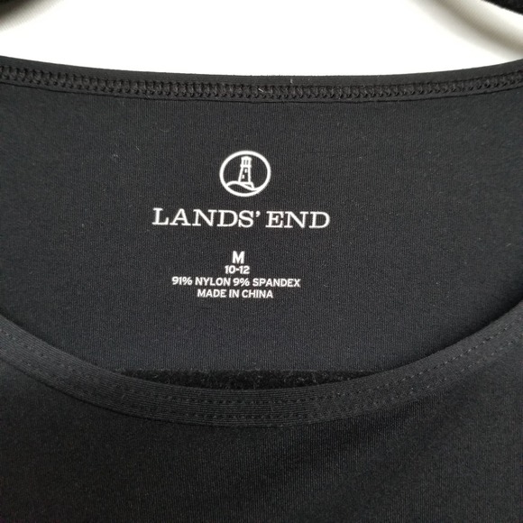 Land's End Black White Stripe Lonsleeve Medium - Picture 3 of 6